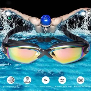 Anti-Fog Professional Swimming Goggles with Earplugs and Nose Clip