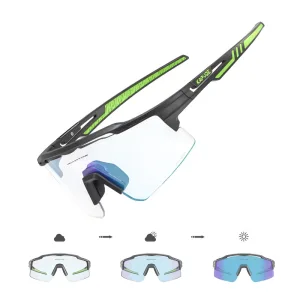 Photochromic Cycling Glasses - Mountain Bike - Black-Green-Blue
