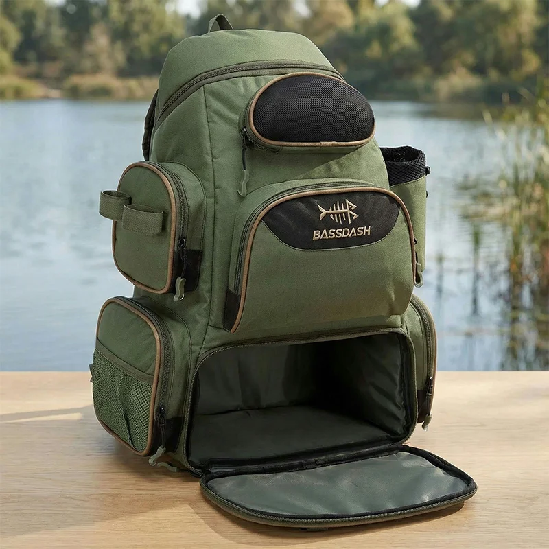fishing backpack, fishing bag, fishing tackle bag, tackle backpack, tactical backpack, lightweight backpack